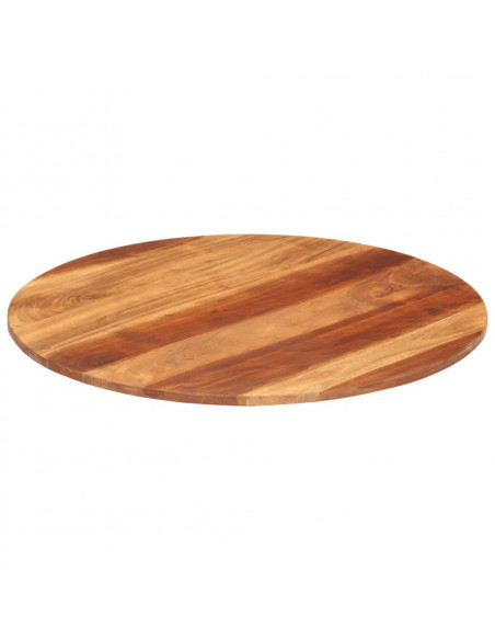 Piano Tavolo in Legno Massello di Acacia Rotondo 15-16 mm 70 cm