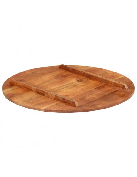 Piano Tavolo in Legno Massello di Acacia Rotondo 15-16 mm 70 cm