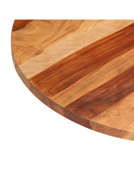 Piano Tavolo in Legno Massello di Acacia Rotondo 25-27 mm 70 cm
