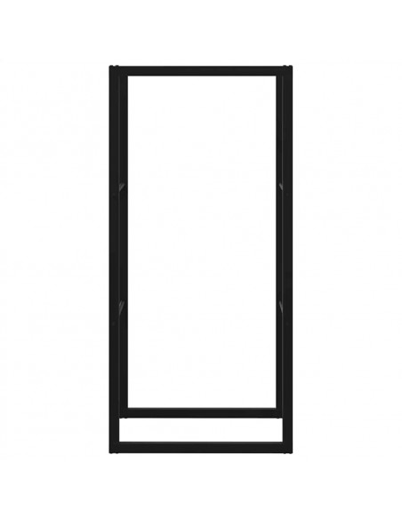 Rastrelliera per Legna da Ardere Nera 55x30x116 cm in Acciaio