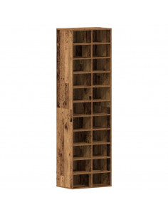 Scarpiera Legno Antico 54x34x183 cm in Legno Multistrato