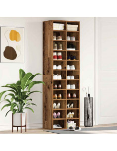 Scarpiera Legno Antico 54x34x183 cm in Legno Multistrato 2