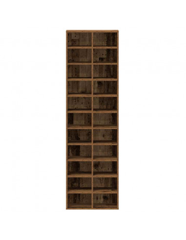 Scarpiera Legno Antico 54x34x183 cm in Legno Multistrato