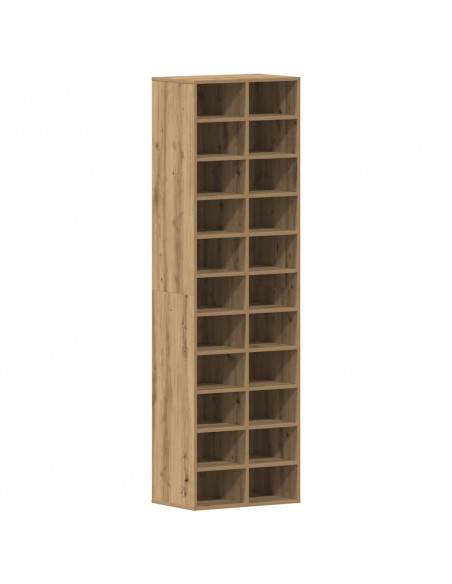 Scarpiera Rovere Artigianale 54x34x183 cm in Legno Multistrato