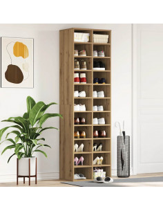 Scarpiera Rovere Artigianale 54x34x183 cm in Legno Multistrato 2