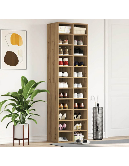 Scarpiera Rovere Artigianale 54x34x183 cm in Legno Multistrato