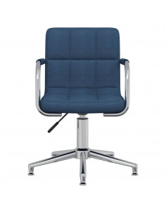 Sedia da Ufficio Girevole Blu in Tessuto 2