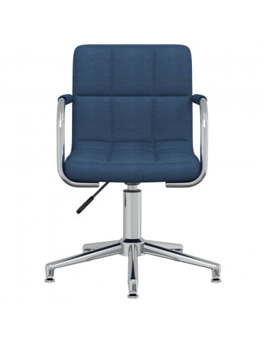 Sedia da Ufficio Girevole Blu in Tessuto