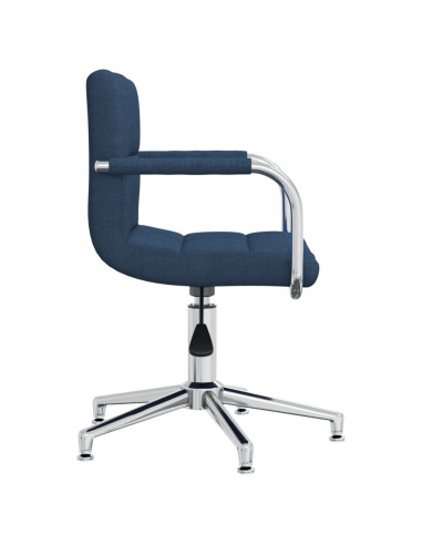 Sedia da Ufficio Girevole Blu in Tessuto