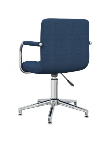 Sedia da Ufficio Girevole Blu in Tessuto