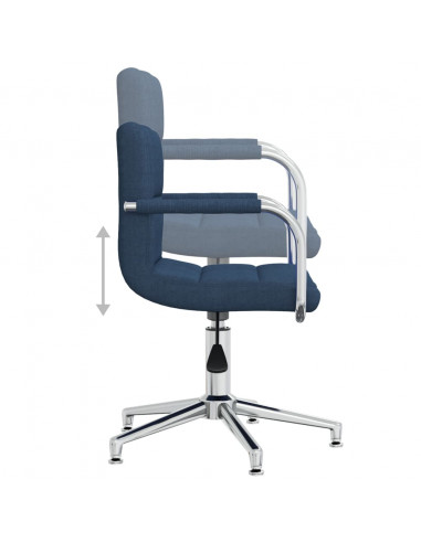 Sedia da Ufficio Girevole Blu in Tessuto