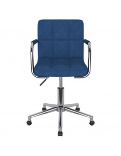 Sedia da Ufficio Girevole Blu in Tessuto 2