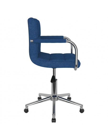 Sedia da Ufficio Girevole Blu in Tessuto