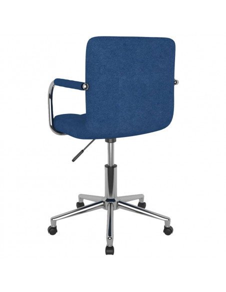 Sedia da Ufficio Girevole Blu in Tessuto