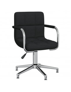 Sedia da Ufficio Girevole Nera in Tessuto