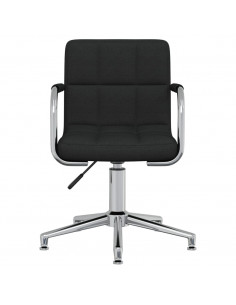 Sedia da Ufficio Girevole Nera in Tessuto 2