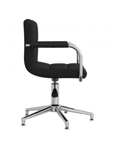 Sedia da Ufficio Girevole Nera in Tessuto