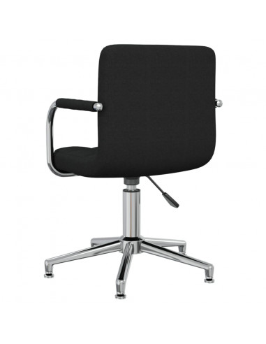Sedia da Ufficio Girevole Nera in Tessuto