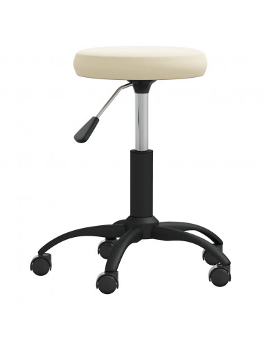 Sedia Girevole da Ufficio Crema in Velluto