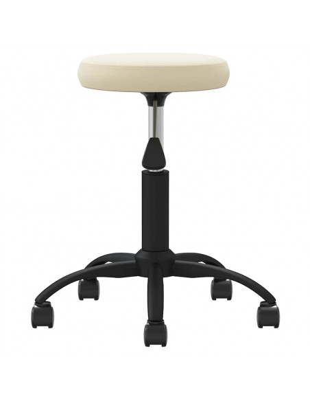 Sedia Girevole da Ufficio Crema in Velluto