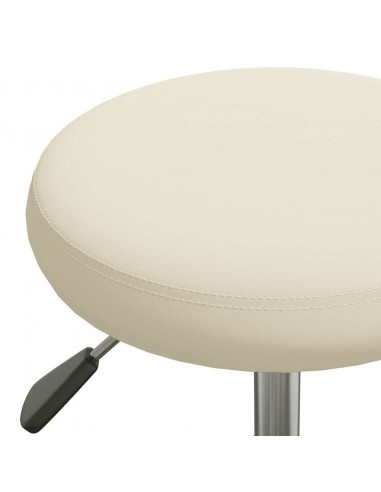 Sedia Girevole da Ufficio Crema in Velluto