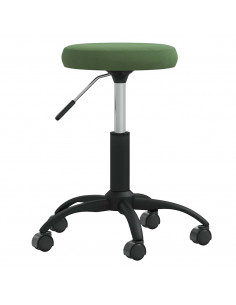 Sedia Girevole da Ufficio Verde Scuro in Velluto