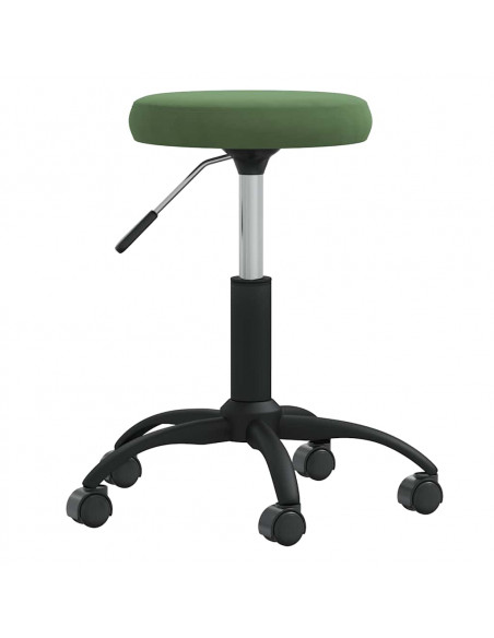 Sedia Girevole da Ufficio Verde Scuro in Velluto