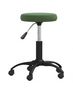 Sedia Girevole da Ufficio Verde Scuro in Velluto 2