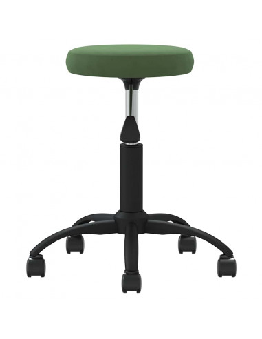 Sedia Girevole da Ufficio Verde Scuro in Velluto