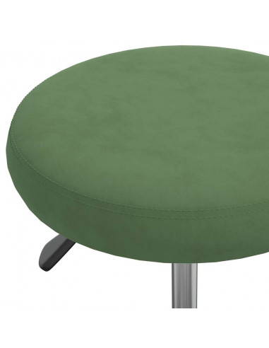 Sedia Girevole da Ufficio Verde Scuro in Velluto
