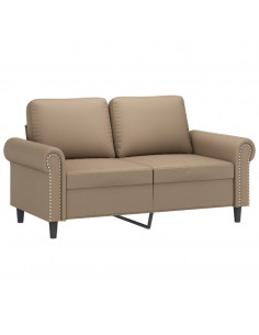 Set di Divani 2 pz con Cuscini cappuccino in Similpelle 2