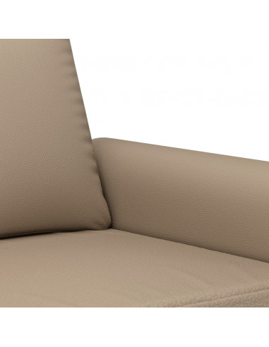 Set di Divani 2 pz con Cuscini cappuccino in Similpelle