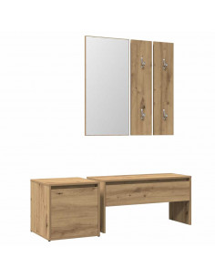 Set di Mobili da Corridoio Rovere Artigianale Legno Multistrato