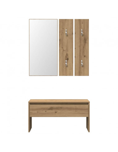 Set di Mobili da Corridoio Rovere Artigianale Legno Multistrato