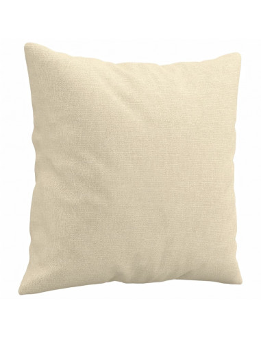 Set Divani 2 pz con Cuscini Crema in Tessuto