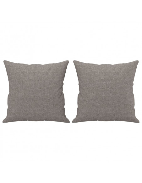 Set Divani 2 pz con Cuscini Tortora in Tessuto