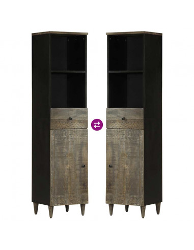 Set Mobili da Bagno 3pz in Legno Massello di Mango