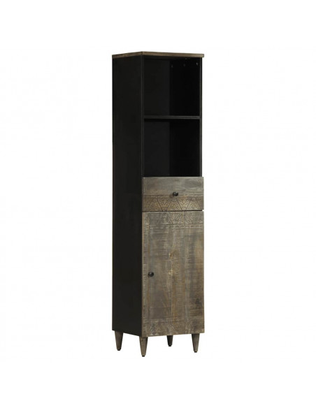 Set Mobili da Bagno 4 pz in Legno Massello di Mango