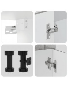 Set Mobili da Cucina 11 pz Lucca Grigio Sonoma in Truciolato