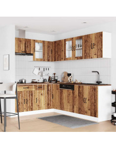 Set Mobili da Cucina 11 pz Lucca Legno Antico in Truciolato 2