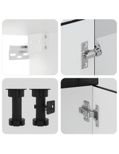 Set Mobili da Cucina 11 pz Lucca Neri Legno Multistrato