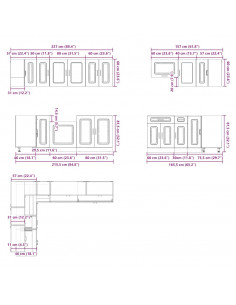 Set Mobili da Cucina 11 pz Lucca Rovere Artigianale Truciolato 2