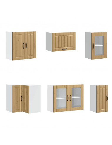 Set Mobili da Cucina 11 pz Lucca Rovere Artigianale Truciolato