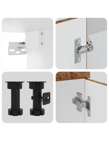 Set Mobili da Cucina 14 pz Lucca Legno Antico in Truciolato