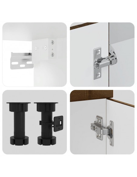 Set Mobili da Cucina 14 pz Lucca Rovere Marrone in Truciolato