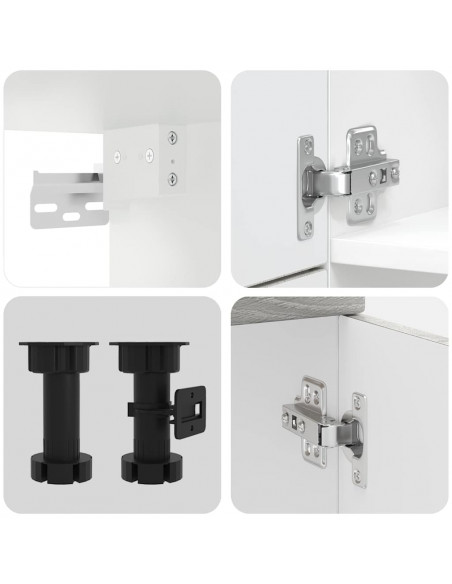 Set Mobili da Cucina 7 pz Kalmar Grigio Sonoma in Truciolato
