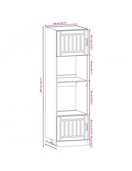 Set Mobili da Cucina 7 pz Kalmar Rovere Marrone in Truciolato