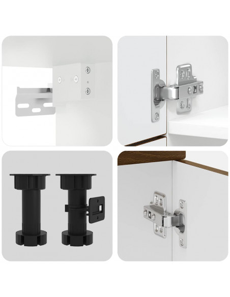 Set Mobili da Cucina 7 pz Kalmar Rovere Marrone in Truciolato