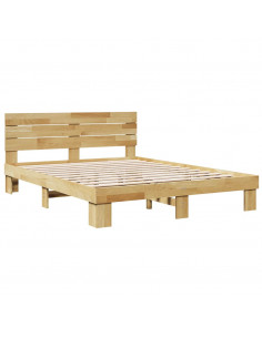 Struttura Letto con Testiera senza Materasso 140x190 cm 2