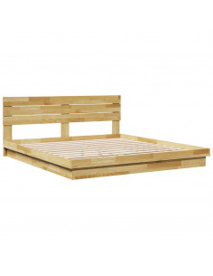 Struttura Letto con Testiera senza Materasso 180x200 cm 2